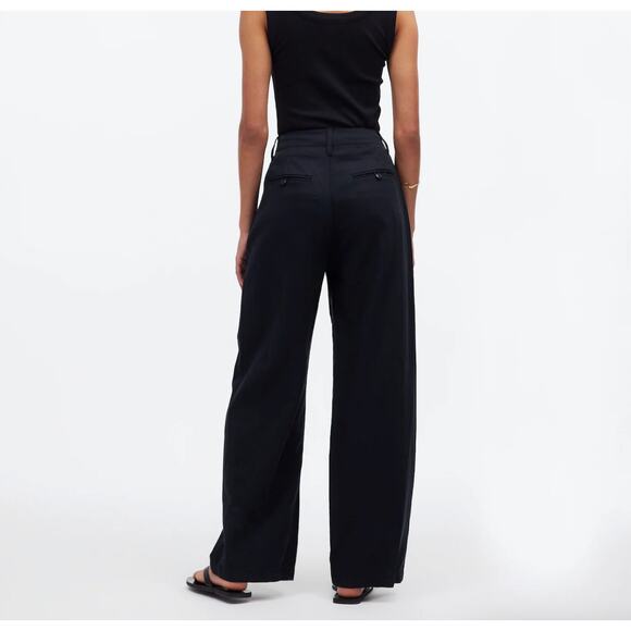 Madewell The Harlow Wide-Leg Pant | Sz 4 | Black - Picture 2 of 8
